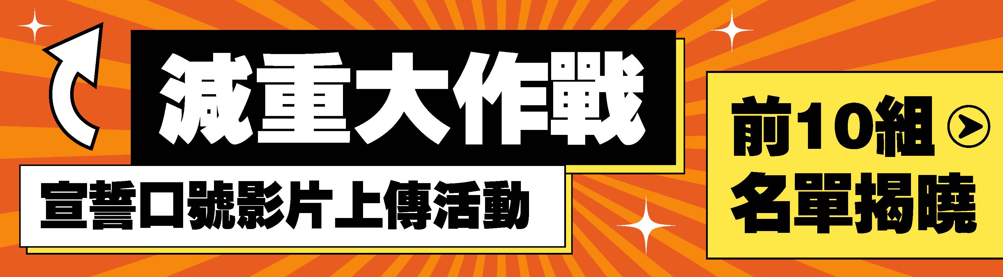 減重大作戰宣示口號影片前10組名單揭曉