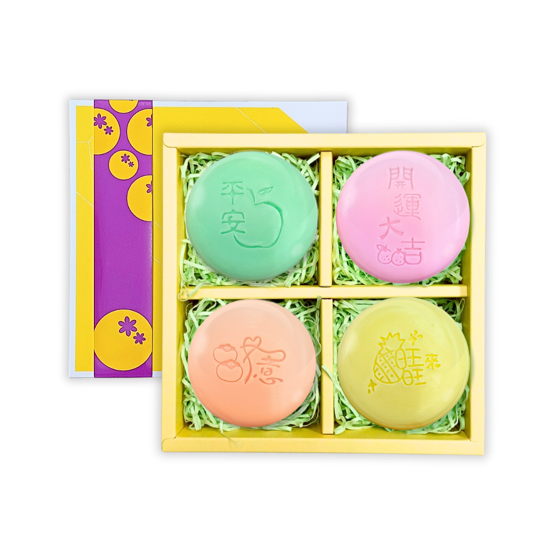 臺北市自閉症家長協會附設小貝殼工作坊 水果吉祥話-好運樂章｜四入禮盒